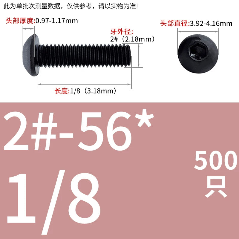 10.9 Grade UNC/UNF/BSW Screw Round Mushroom Cup Head Hex Machine Screw