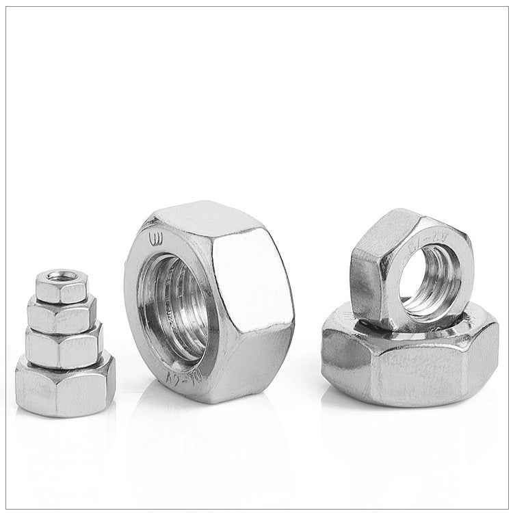 3# 4# 1/4 '5/16 304 Stainless Steel British American Hexagon Nut External Hexagon Nut British American Nut for Furniture & Construction