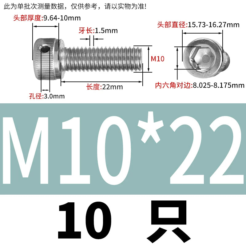 DIN912 Stainless Steel Lead Seal Screw Hex Head Side Hole Anti-Dislodge Fastener
