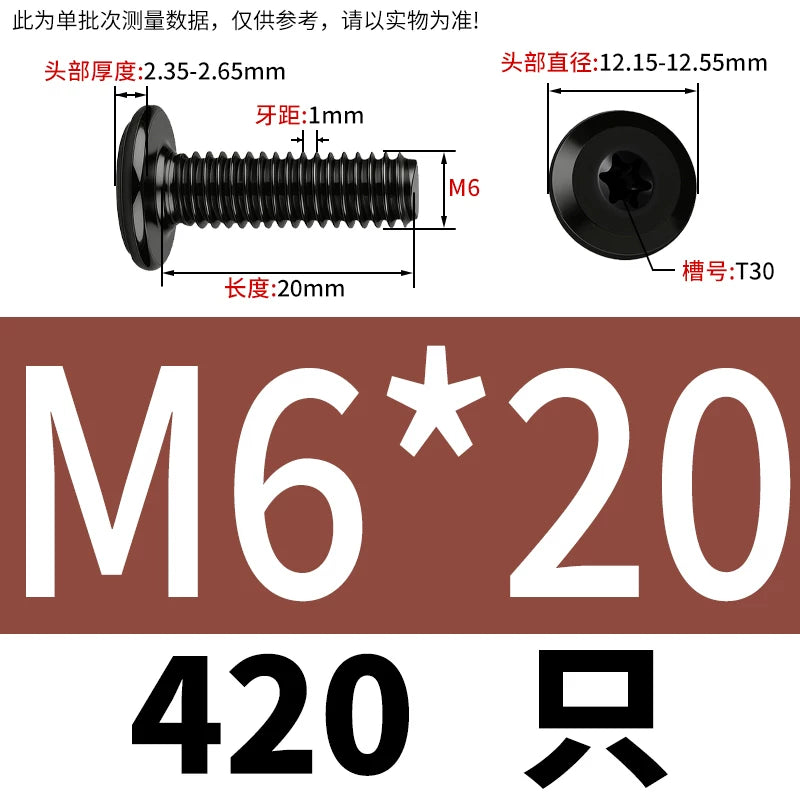 Black Torx Flat Head Furniture Screws & Sleeved Nut Set | 304 Stainless Steel | M3 M4 M5 M6 M8