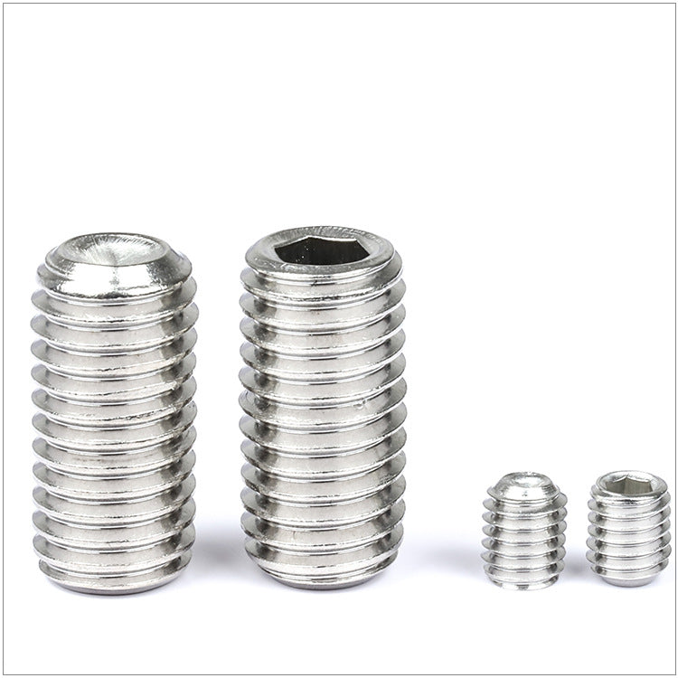 M6/M8/M10/M12 201 stainless steel hexagonal machine rice screw concave end headless set screw stop top wire for Equipment Fastening