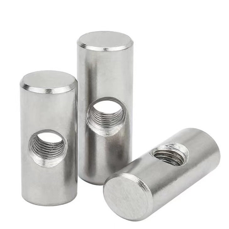M4/M5/M6 304 Stainless Steel Hammer Nuts Cylindrical Pin Cross Hole Hammer Head Nuts for Furniture & Embedded Installation