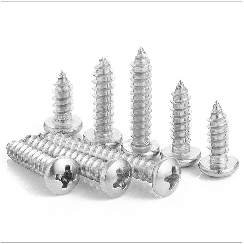 M1/M1.4/M2.3 304 Stainless Steel Phillips Round Pan Head Self-Tapping Small Screws for Electronics
