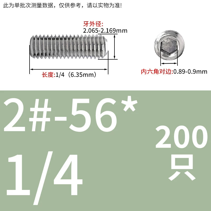 UNC/UNF Stainless Stee Set Screw Inch Headless Hex Socket Concave End Coarse/Fine Thread Screw