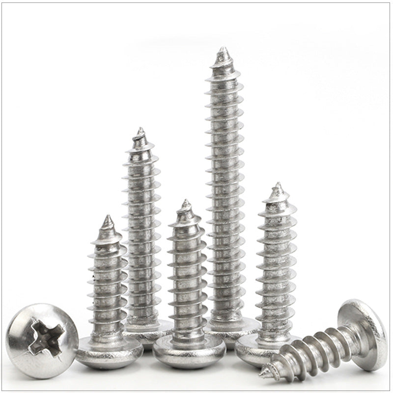 M1.6 M2 M3 M4 Nickel-Plated Cross Round/Pan Head Self-Tapping Screws Tip Tail Electronic Small Screws for Electronic Devices & DIY Electronics Assembly