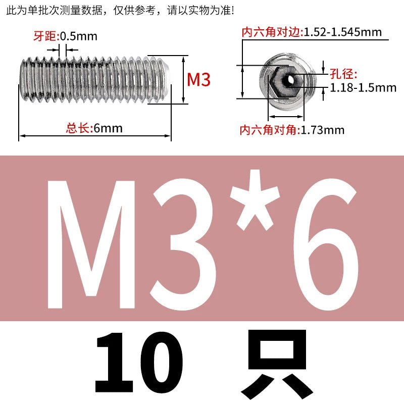 DIN913 Hex Socket Set Screw 304/316 Hollow Perforated Vacuum Exhaust Screw