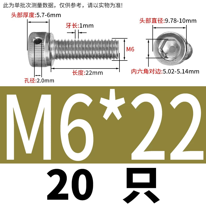 DIN912 Stainless Steel Lead Seal Screw Hex Head Side Hole Anti-Dislodge Fastener