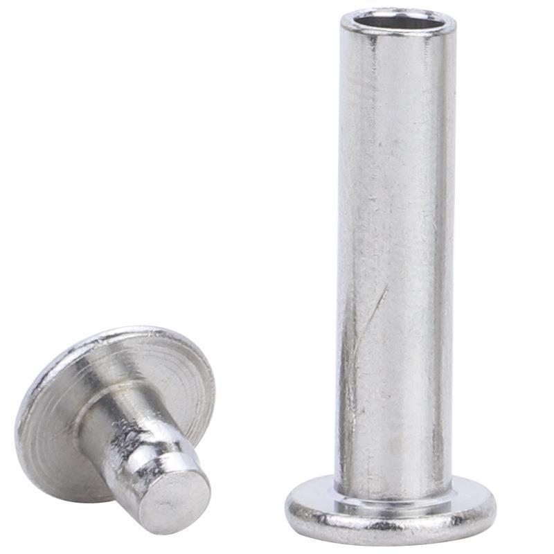 4MM/5MM 304 stainless steel flat head knock mother and child screw to lock mother and child rivet screw ledger nail male and female nail  for Bookbinding & Leather Repair