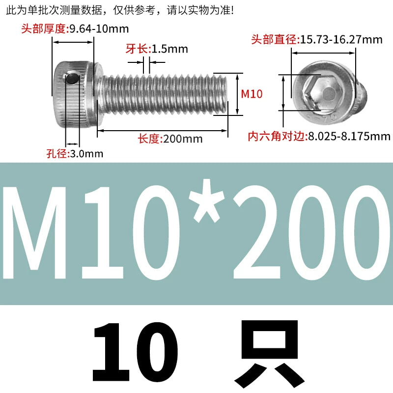 DIN912 Stainless Steel Lead Seal Screw Hex Head Side Hole Anti-Dislodge Fastener