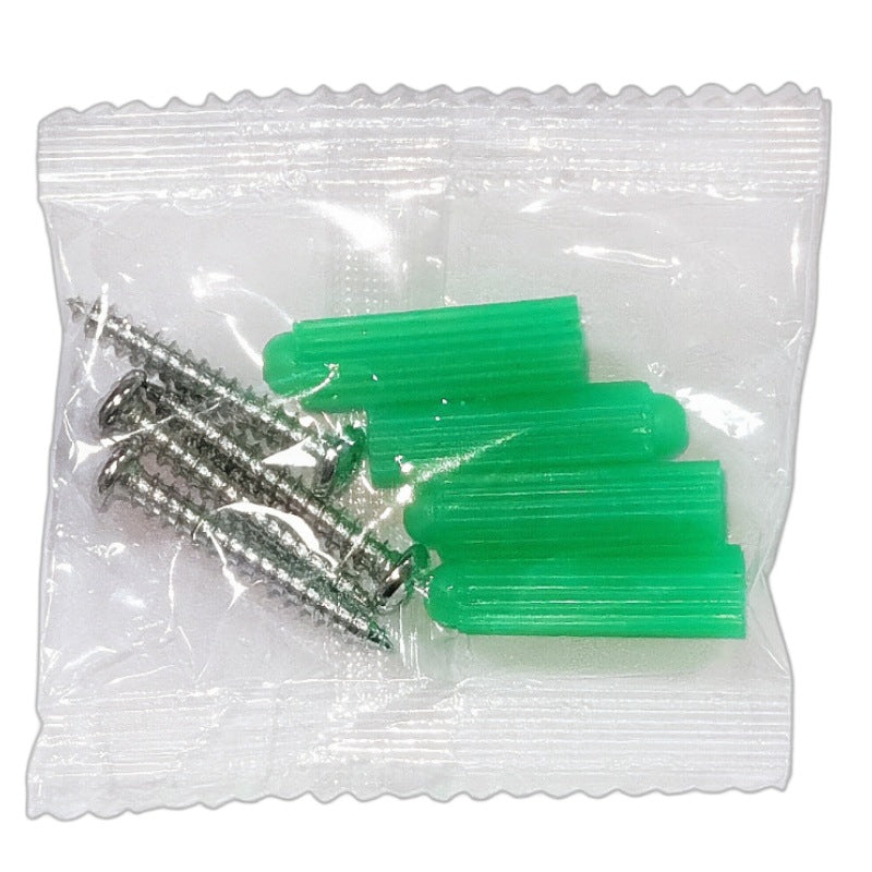 M3.5 Green Plastic Expansion Screw Pack with Self Tapping Screws & Rubber Plugs for Wall Mounting/Cabinet Installation/Shelf Fixing/DIY Home Hardware Projects