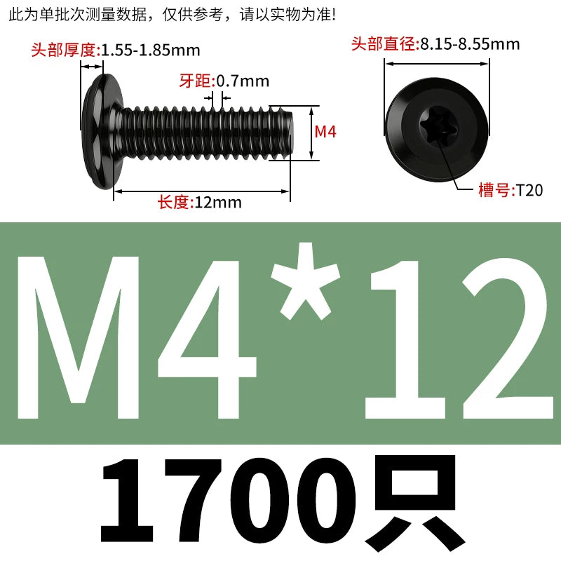 Black Torx Flat Head Furniture Screws & Sleeved Nut Set | 304 Stainless Steel | M3 M4 M5 M6 M8