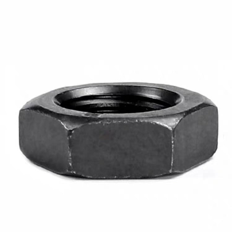 M8M10M12M14M16M20 8.8 grade high strength fine tooth hexagon nut flat thin nut black flat nut  for Machinery & Industrial Assembly
