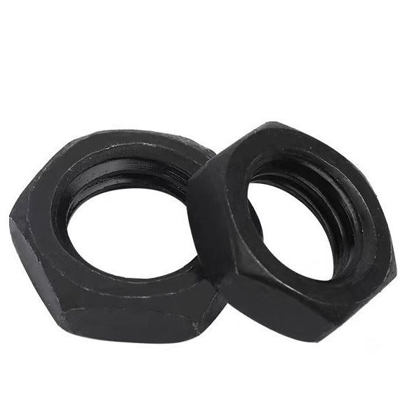 M8M10M12M14M16M20 8.8 grade high strength fine tooth hexagon nut flat thin nut black flat nut  for Machinery & Industrial Assembly