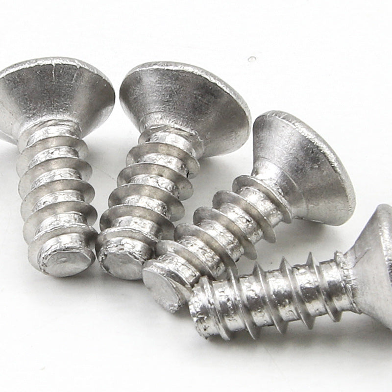 M3/M4 304 stainless steel flat head plum blossom flat tail self-tapping screw countersunk head flat tail self-tapping screw  for Woodworking & Furniture Assembly