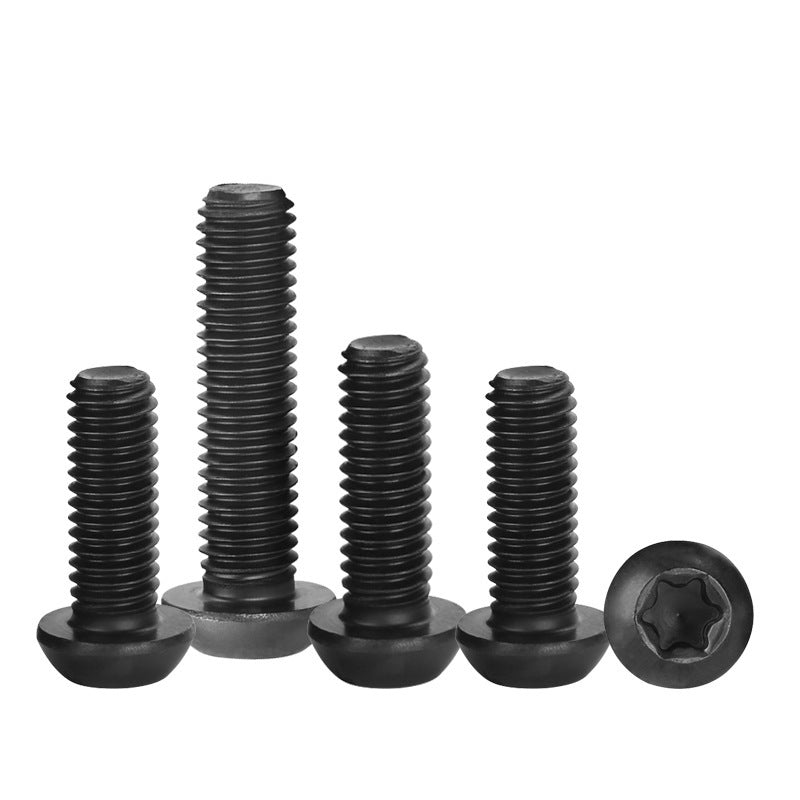 M2/M3/M4 10.9 grade high strength hair black round head inner plum blossom screw carbon steel pan head plum blossom groove screw  for Machinery & Electronics