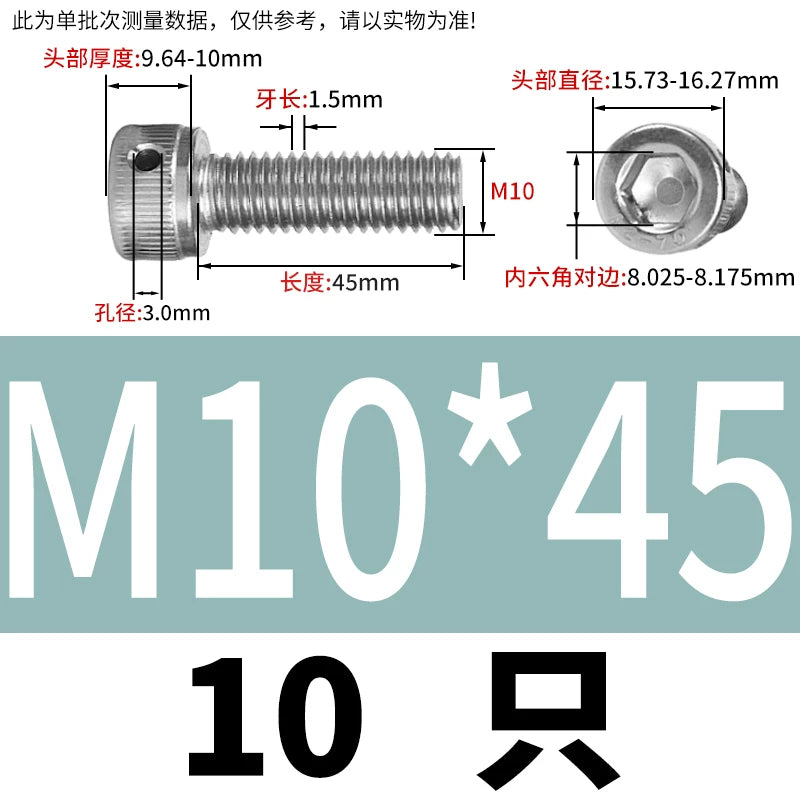DIN912 Stainless Steel Lead Seal Screw Hex Head Side Hole Anti-Dislodge Fastener