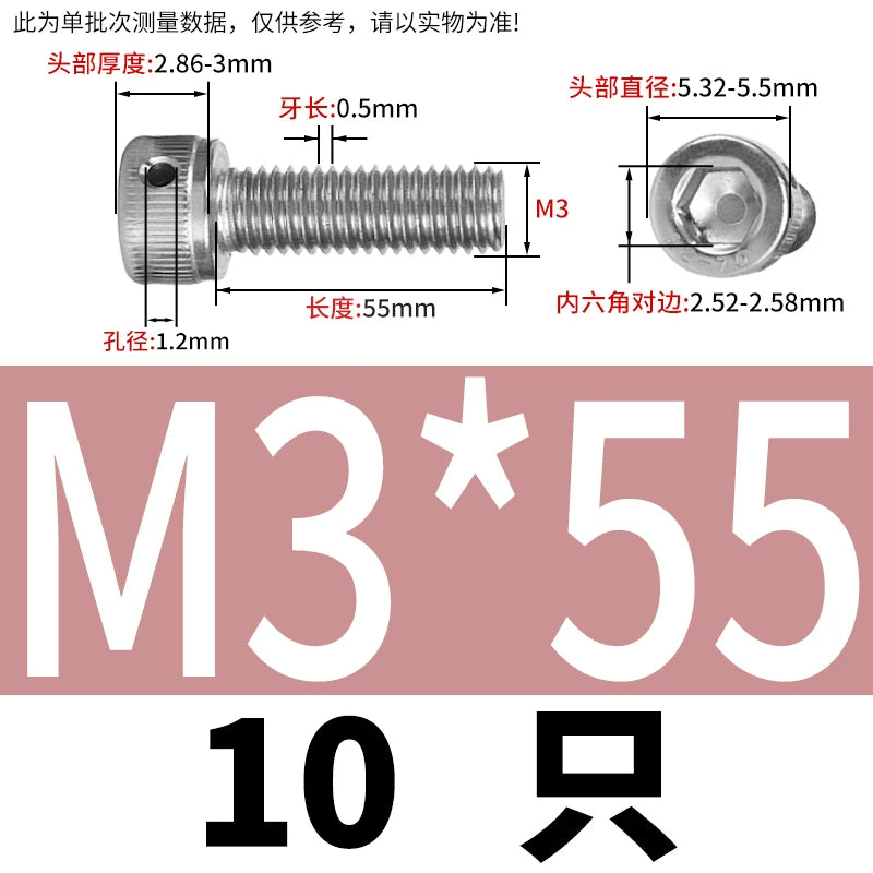 DIN912 Stainless Steel Lead Seal Screw Hex Head Side Hole Anti-Dislodge Fastener