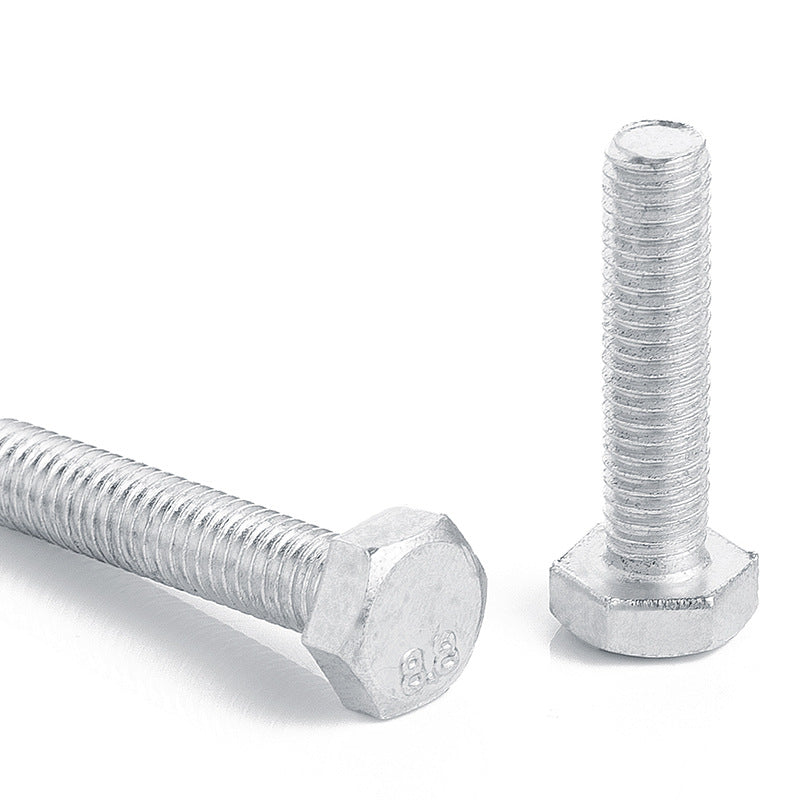 M4/M5 8.8 grade galvanized outer hexagon screw full tooth hexagon head bolt high strength half tooth outer hexagon screw for Construction & Equipment