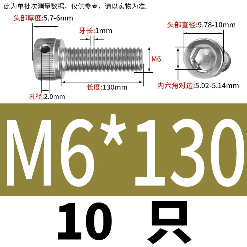 DIN912 Stainless Steel Lead Seal Screw Hex Head Side Hole Anti-Dislodge Fastener