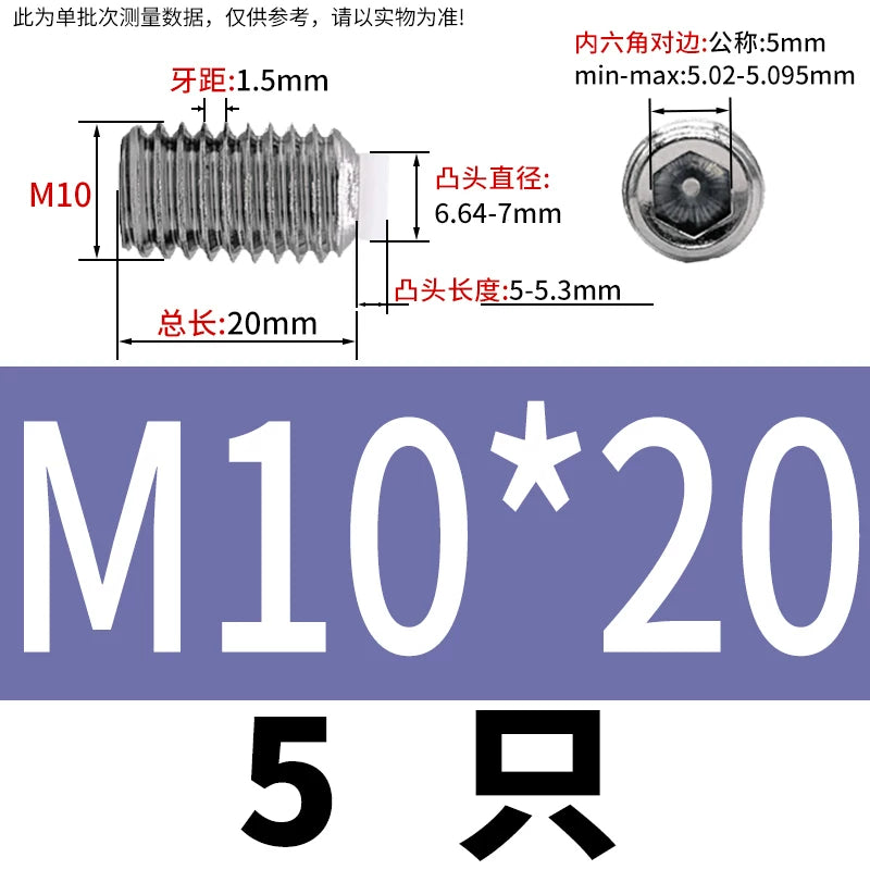 POM/Nylon Rubber Head Plunger 304 Stainless Steel Buffer Stop Screw M2-M10