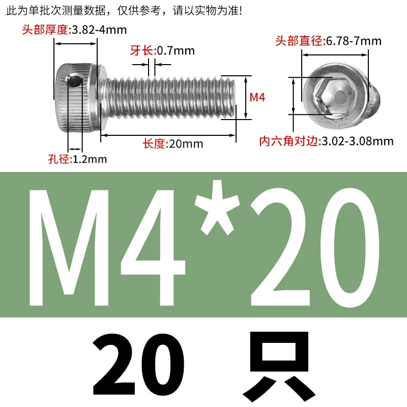 DIN912 Stainless Steel Lead Seal Screw Hex Head Side Hole Anti-Dislodge Fastener