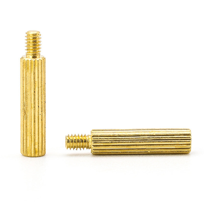 Female Round Knurled Copper Column M2 Single Head Main Board Isolation Column Knurled Threaded Copper Nut Column PCB Support Column