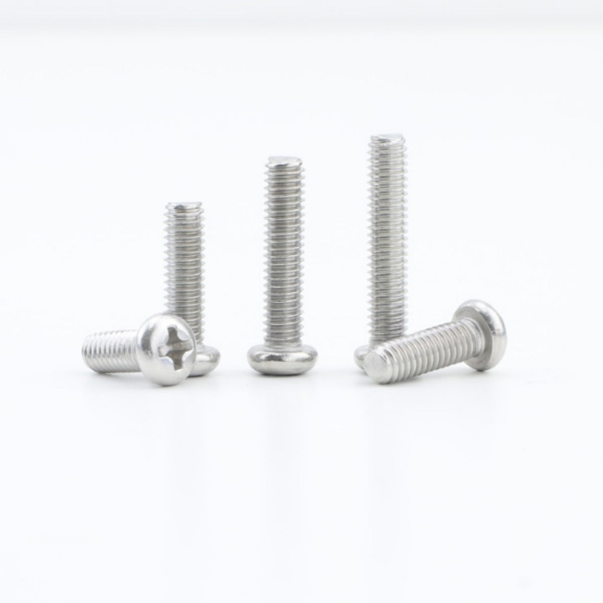 M3 M3.5 M4 M5 M6 304 Stainless Steel Phillips Round/Pan Head Machine Screws - Lengthened Small Bolts for Electronics and Furniture
