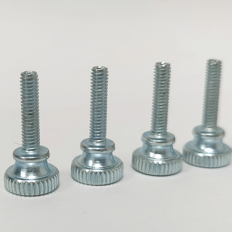 GB834 M3/M4 Blue and white zinc hand screw high head knurled screw large flat head hand tight hand screw step screw for DIY & Equipment Adjustment