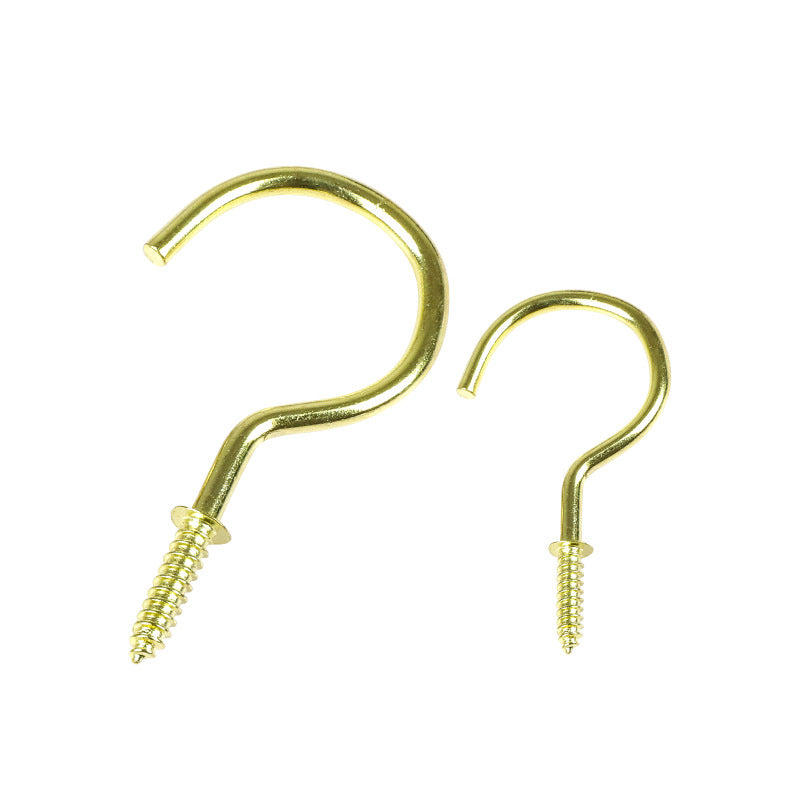Open/Closed Sheep Eye Screw Hooks - Plastic Cup Hooks & Question Mark Light Hooks for Home Decoration & Hanging