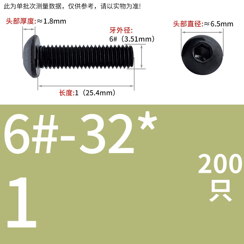 10.9 Grade UNC/UNF/BSW Screw Round Mushroom Cup Head Hex Machine Screw