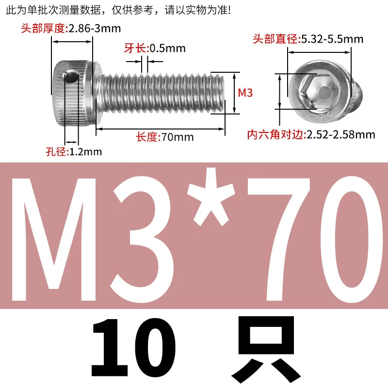 DIN912 Stainless Steel Lead Seal Screw Hex Head Side Hole Anti-Dislodge Fastener