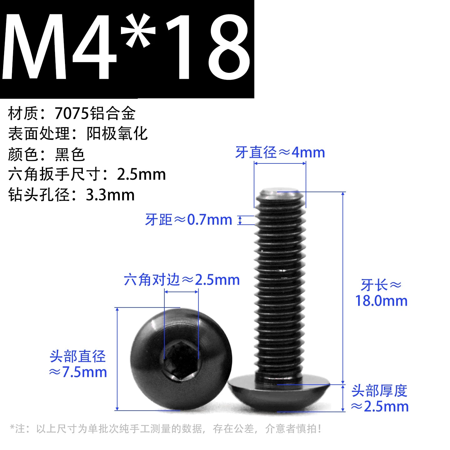 7075 Aerospace Aluminum Button Head Hex Socket Screws | Anodized Colored | Frame Upgrade Fasteners M2-M6