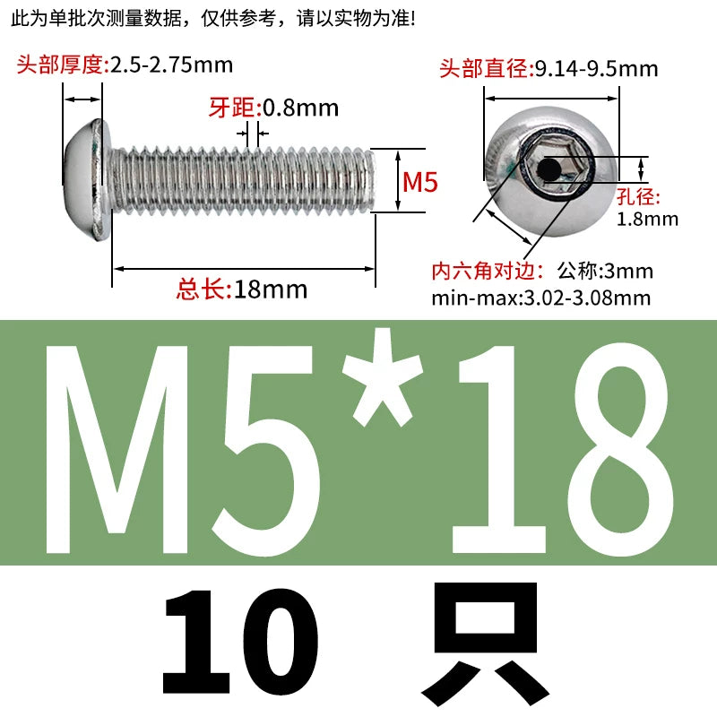 M2.5-M12 304/316 Stainless Steel Exhaust Screw Hex Socket Round Head Hollow Punching Vacuum Through Hole Threaded Screw