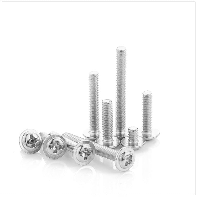 M2 M3 M4 304 Stainless Steel Phillips Pan Head Screws With Padded Spacer Cabinet Door Handle Mounting Fasteners