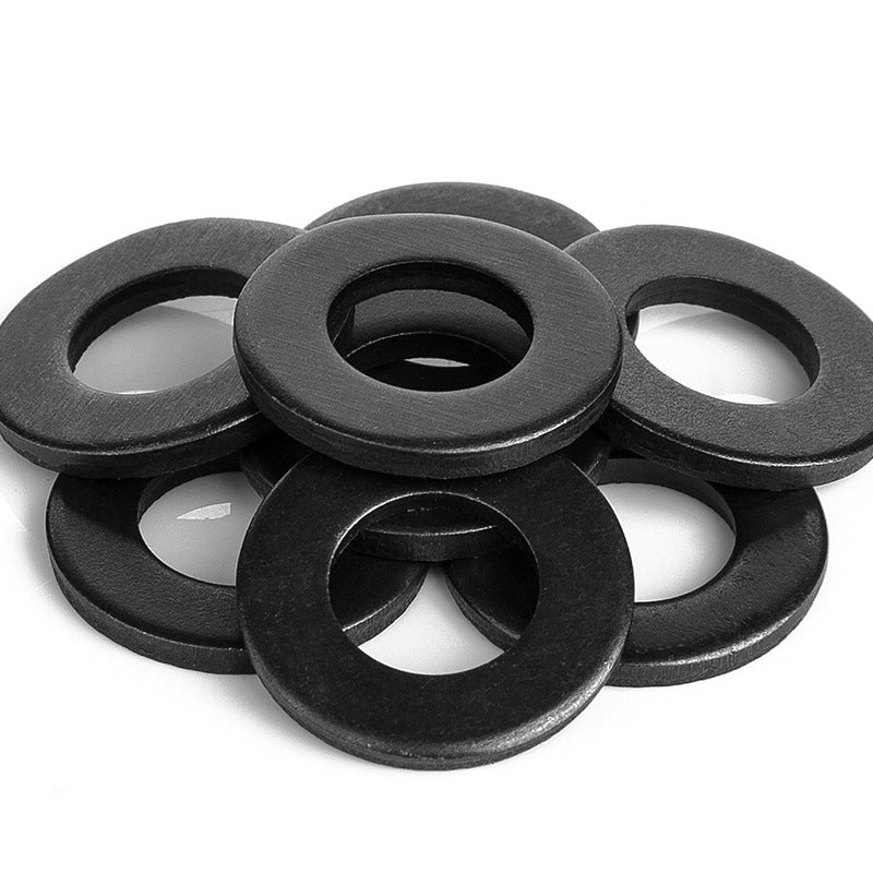 M4/M5/M6/M8/M10 Black Zinc Plated 304 Stainless Steel Flat Washers Round Metal Gaskets for Industrial & Furniture