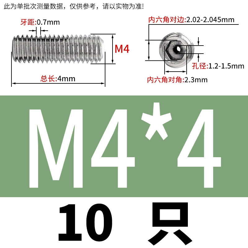 DIN913 Hex Socket Set Screw 304/316 Hollow Perforated Vacuum Exhaust Screw