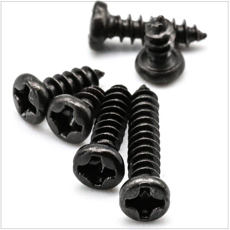M1.4/M1.6/M2 304 stainless steel black-plated pan head self-tapping screw Cross round head screw Electronic small screw  for Circuit Board & Device Repair
