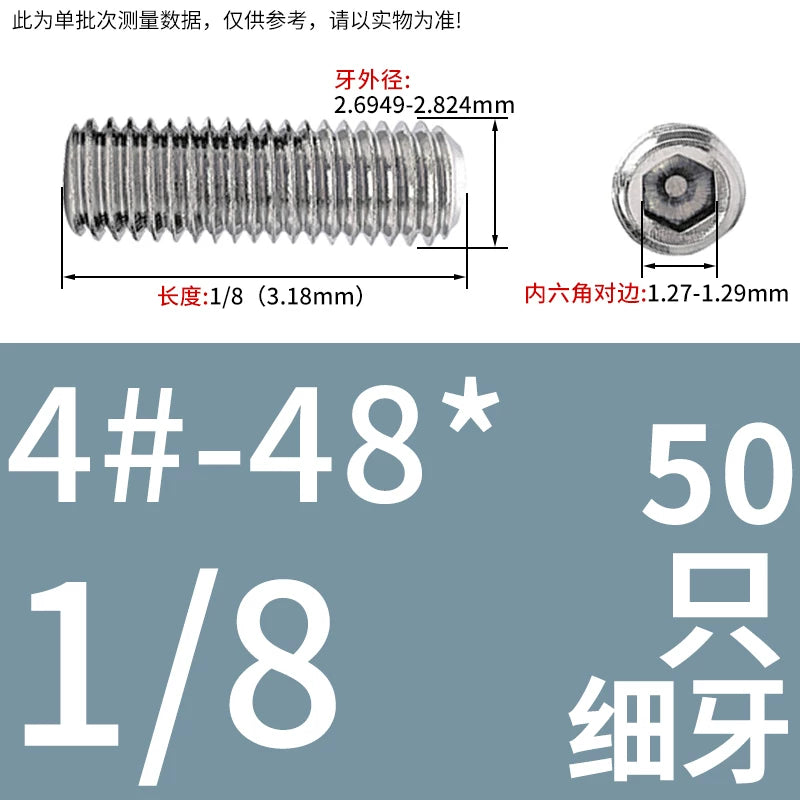 US Imperial UNC/UNF Set Screw Stainless Steel Hex Flat End Coarse Fine Thread Stop Fastener
