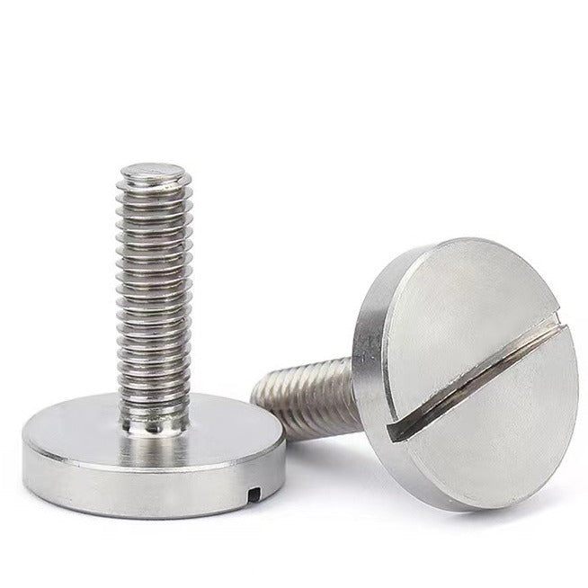 M4 M5 M6 304 Stainless Steel Large Flat Head Slotted Screws Decorative Advertising Nails, Round Head Hand Screws for Decorative Projects, Advertising Displays & Hardware Installation