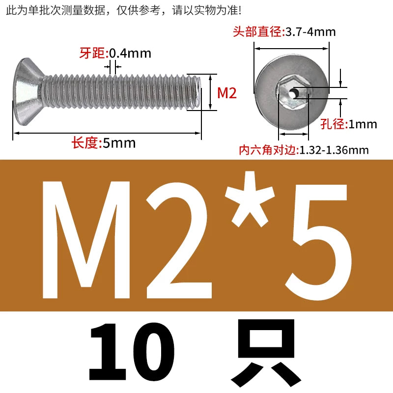 M2-M16 304/316 Stainless Steel Screw Countersunk Hex Hollow Exhaust Vacuum Through-Hole Bolt