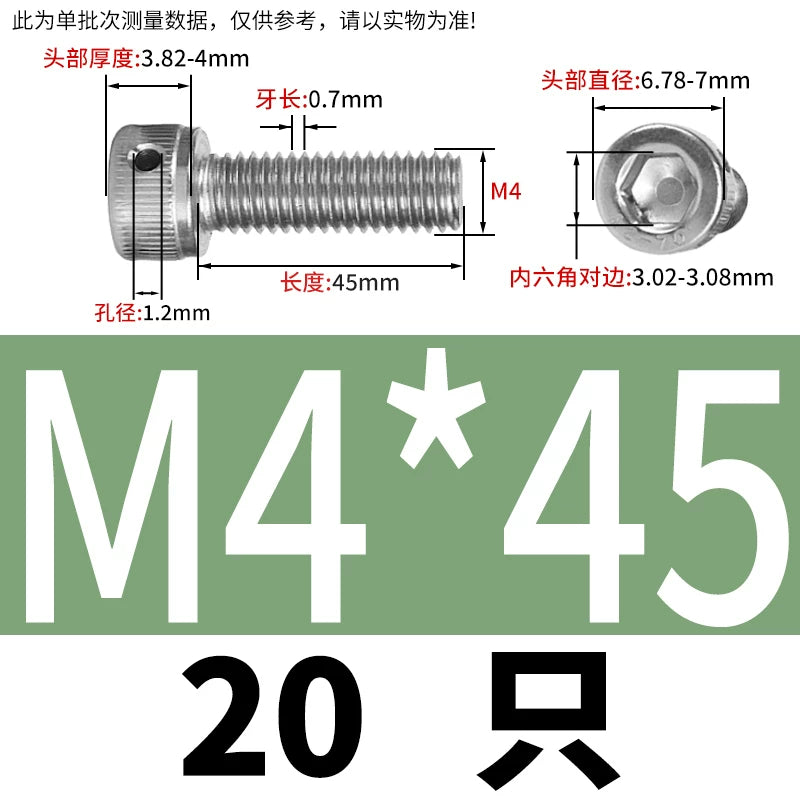 DIN912 Stainless Steel Lead Seal Screw Hex Head Side Hole Anti-Dislodge Fastener