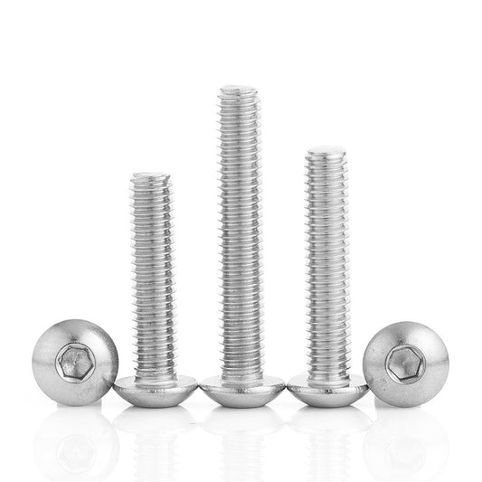 UNC 304 Stainless Steel Semicircle Head Hexagon Screws for Furniture & Mechanical Repair