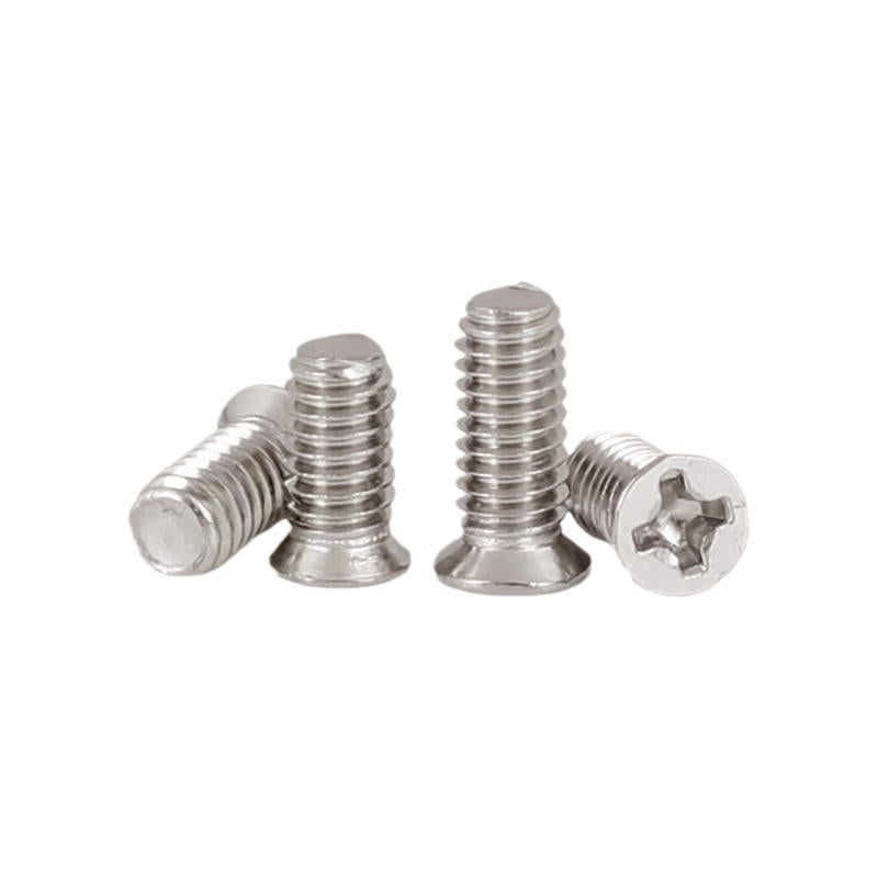 M2/M2.5/M3/M4 Carbon Steel Nickel Plated Phillips Countersunk Screws Small Flat Head for Electronics & Furniture
