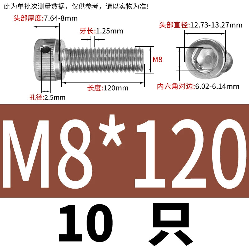 DIN912 Stainless Steel Lead Seal Screw Hex Head Side Hole Anti-Dislodge Fastener
