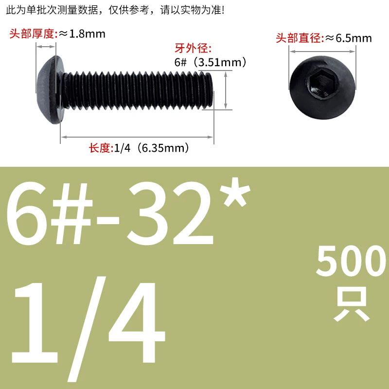 10.9 Grade UNC/UNF/BSW Screw Round Mushroom Cup Head Hex Machine Screw