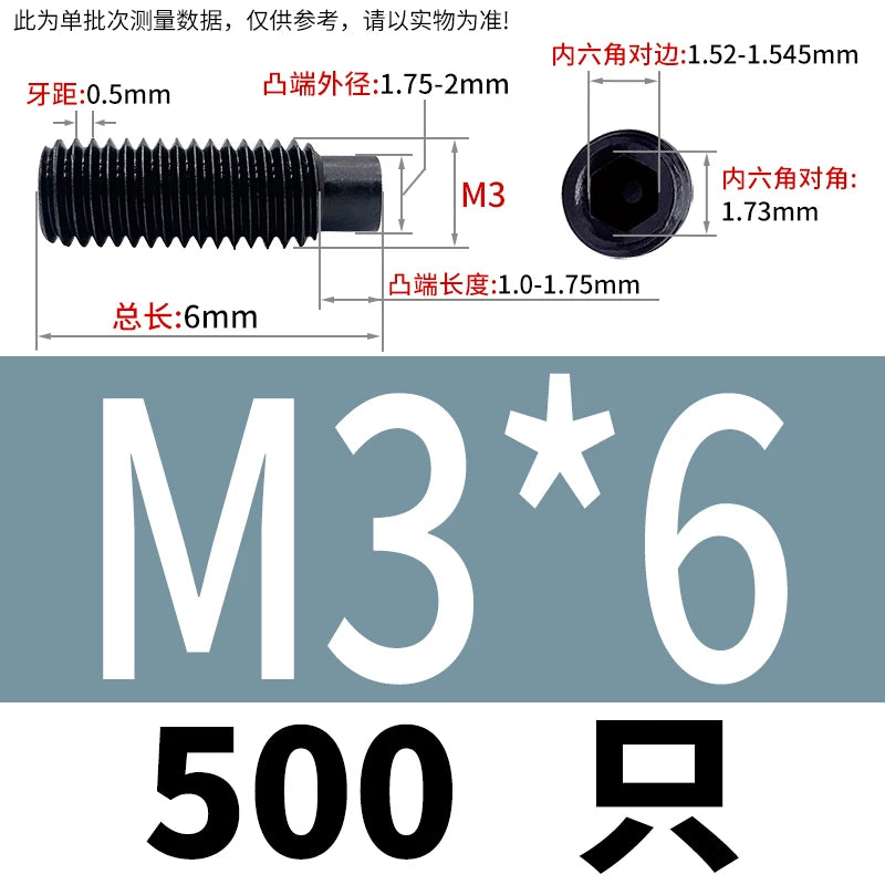 GB79/DIN915 M2.5-M16 Convex End Screw 12.9 Grade Hex Socket Cylindrical Headless Industrial Set Screw