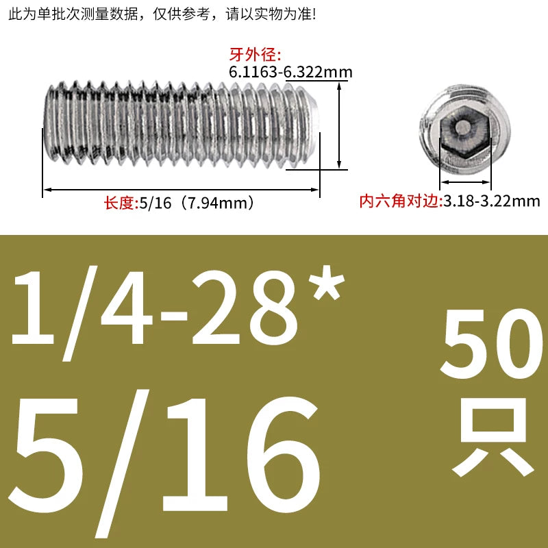 US Imperial UNC/UNF Set Screw Stainless Steel Hex Flat End Coarse Fine Thread Stop Fastener