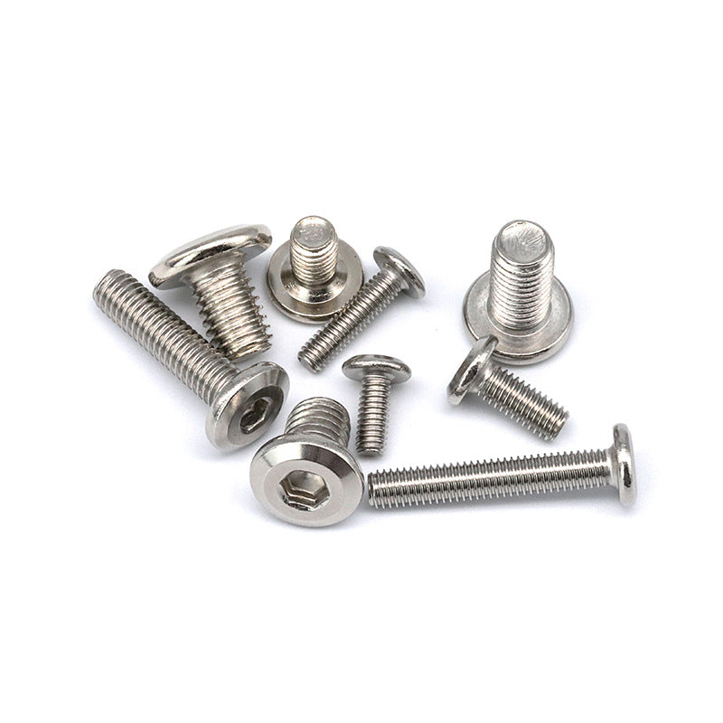 M6/M8 Iron-plated nickel-plated large flat head chamfered hexagon screws beveled hexagon machine teeth screws Furniture bolts for Furniture Hardware