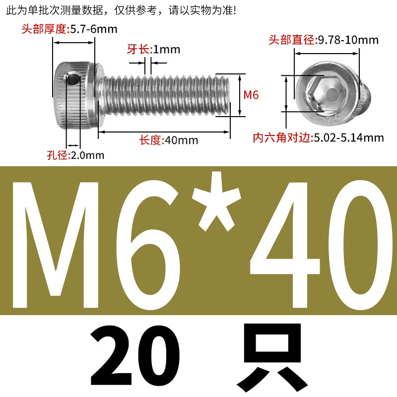 DIN912 Stainless Steel Lead Seal Screw Hex Head Side Hole Anti-Dislodge Fastener