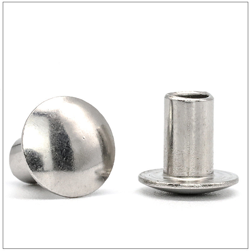 φ 1.5/φ 2/φ 2.5 201 Stainless Steel  Flat Round Head Semi-Hollow Rivet Round Head Hollow Core Rivet Hollow Hair Nail for Decoration & Handicrafts